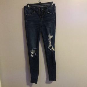 Ripped American Eagle Outfitter Hi-Rise Jeggings